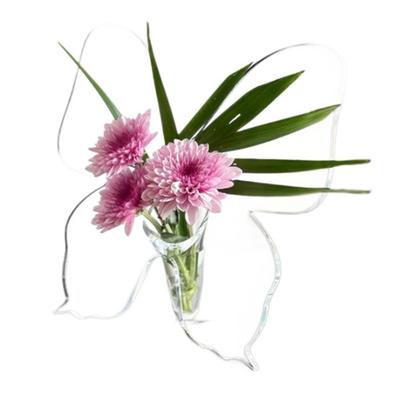 Vaze Cadru Fluture Acrilic Transparent Unic Artă Suport Flori Container pentru Acasă Birou Piese Centrale Decorațiuni Nuntă Cadou