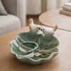 Floral Bird Shaped Pastry Plate Cute Tea Snack Fruit Tray Multi-functional Jewelry Tray  Vanity
