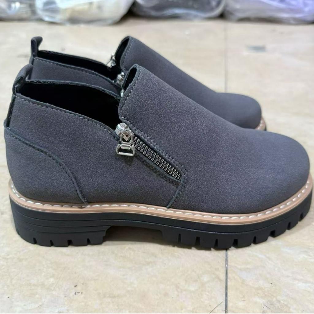 2025 new foreign trade large size Chelsea short boots women's spring and autumn suede side zipper sleeve short boots children's tide