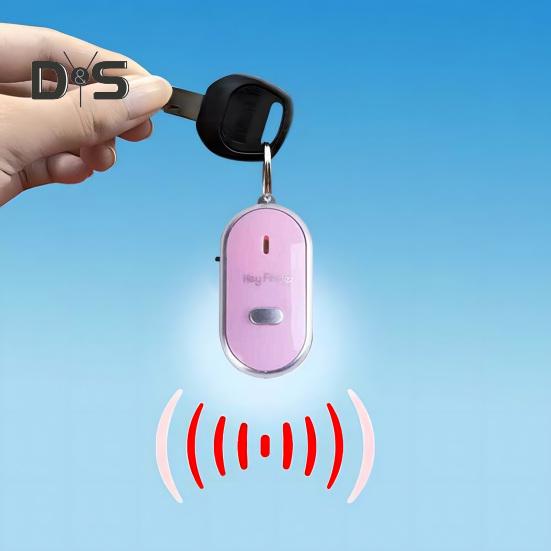 2Pcs Key Finder Keychain Whistle Remote Control Flashing Key Tracker Device Portable Waterproof Anti-lost Key Ring Holder