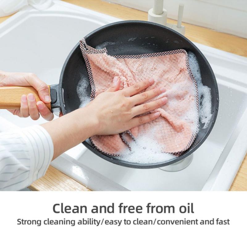 5/10/20pcs Hanging Thickened Coral Fleece Dishcloth Soft Absorbent Towel Suitable for Kitchen, Car, Window Cleaning Towel