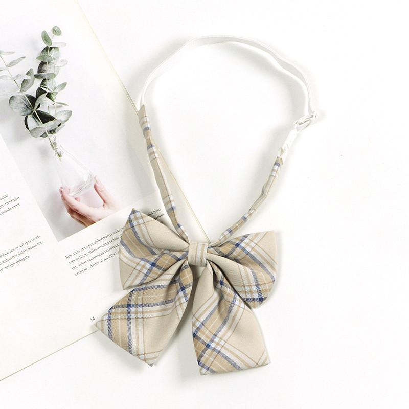 Checkered Retro Brown Striped Tie And Bow For Casual School Outfits Gifts And