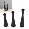 3PCS Matte Black Metal Candle Holders European Black Candlestick Holders  Home Decor Accent
