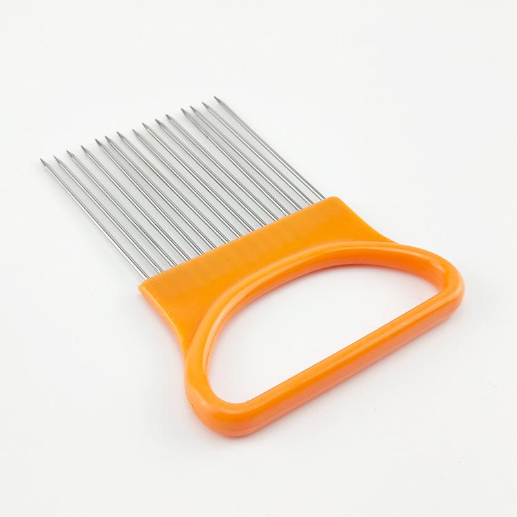 Stainless Steel Multifunctional Onion Holder & Cutter Kitchen Tool