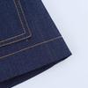 2025 Spring Women's Slim-Fit Color-Block Denim Jacket and Wide-Leg Pants Set