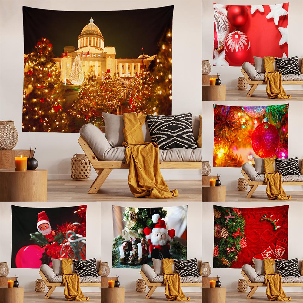 

Merry Christmas Santa Claus printed pattern tapestry home living room bedroom room wall decoration tapestry 230x180 cm