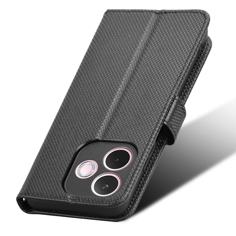 For Oppo A5 Pro 5G Case PU Leather Diamond Texture Wallet Phone Cover