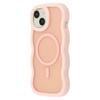 For iPhone 15 Plus/14 Plus Case Compatible with MagSafe TPU + PC Phone Back Cover Skin Touch Wave Shape