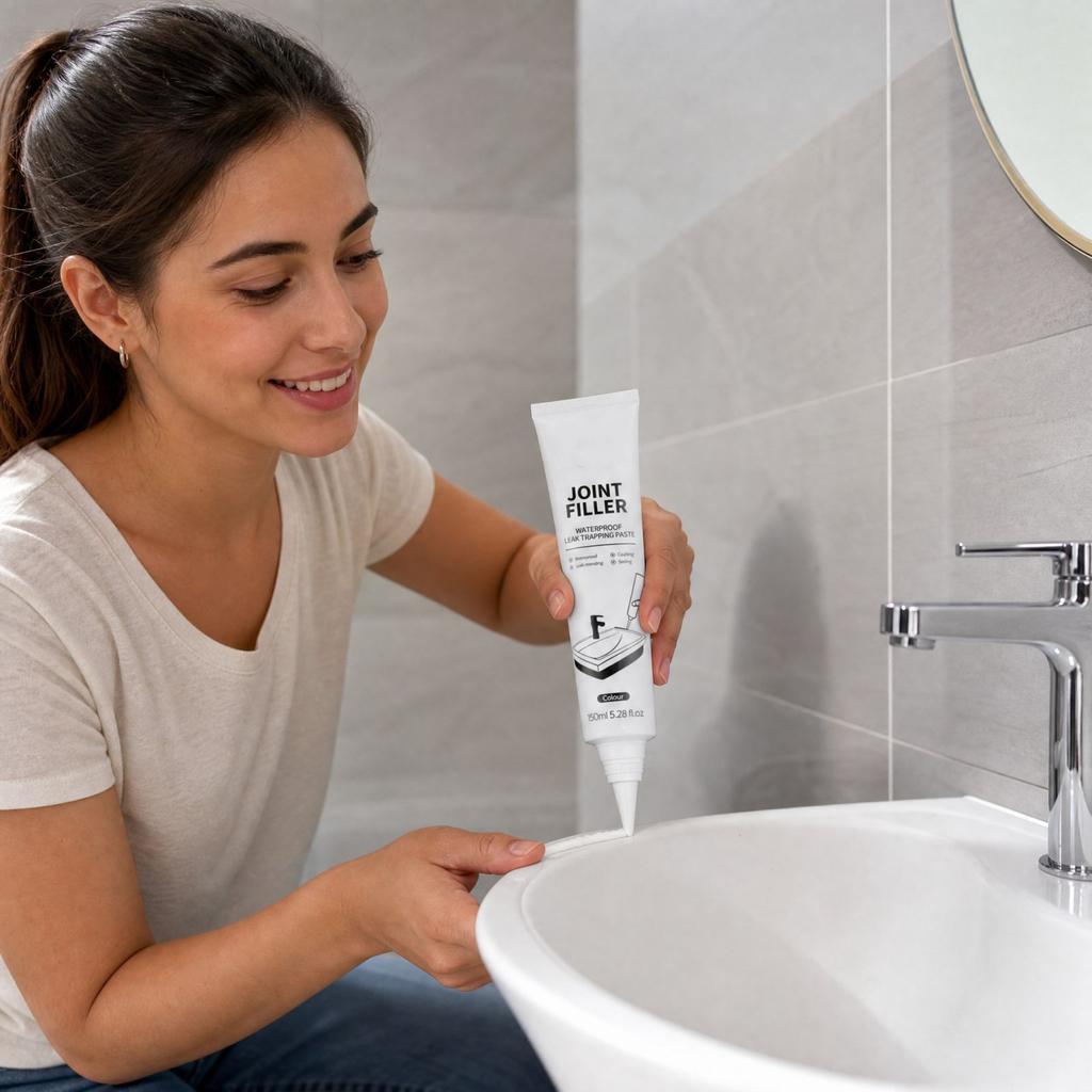 Sealant for Sink Toilet and Baseboard, Multi-Purpose Sealing for Bathroom and Kitchen Cracks