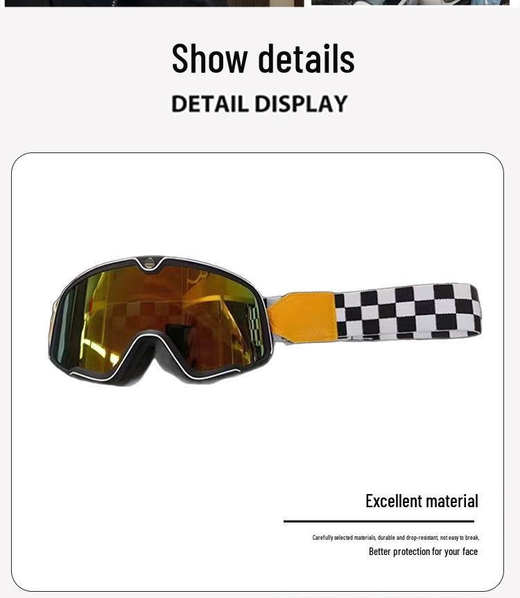 Beliebte wind- und sanddichte Motorrad-Fahrbrille – Offroad- und Harley-Helm-kompatibel