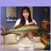 Creative Realistic Plush Fish Toy For Kids Soft And Huggable Piranha Bass Pillow