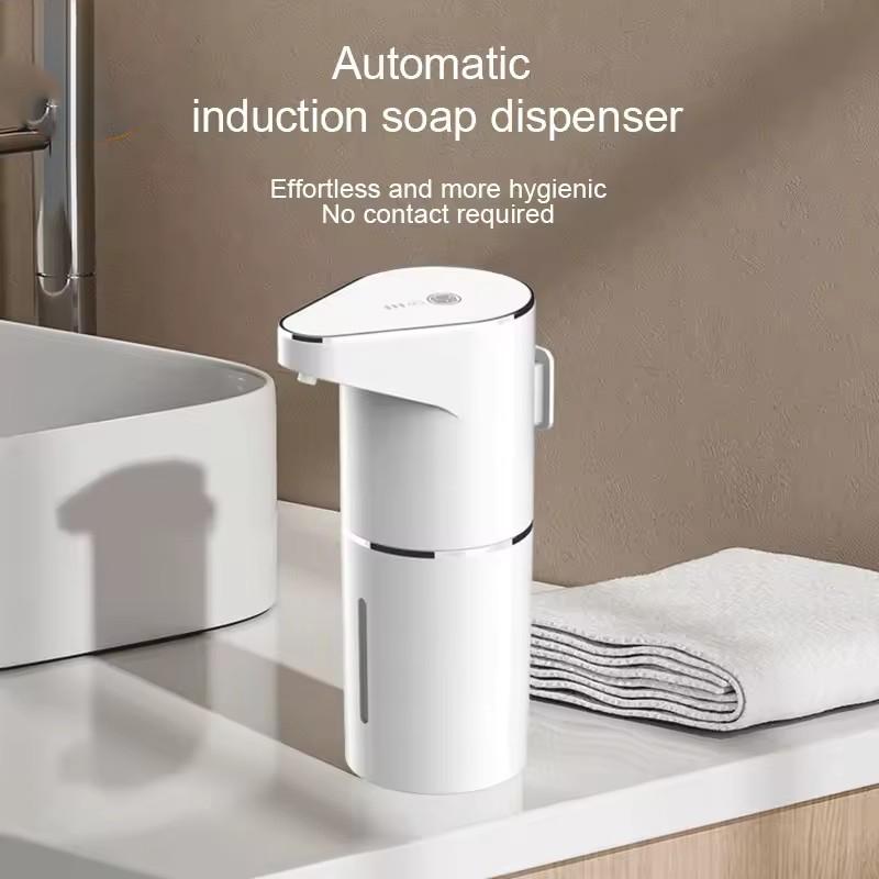 Intelligent Sensor Multi-Speed Contact-Free Wall-Mounted Vertical Hand Sanitizer Bubble Machine USB Charge Soap Dispenser белый