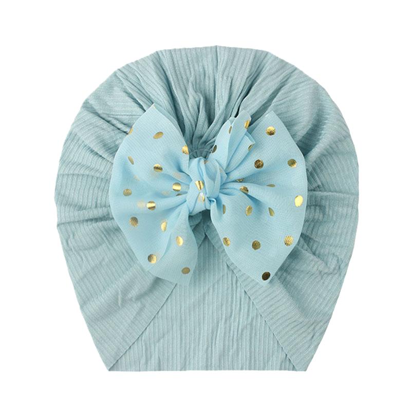 0–24 Monate glänzende Pailletten-Bowknot-Baby-Indianer-Turban-Kappe für Neugeborene, Mädchen, Jungen, weiche Baumwolle, elastische Motorhaube, Beanie-Mütze, Säuglings- und Kleinkind-Headwrap