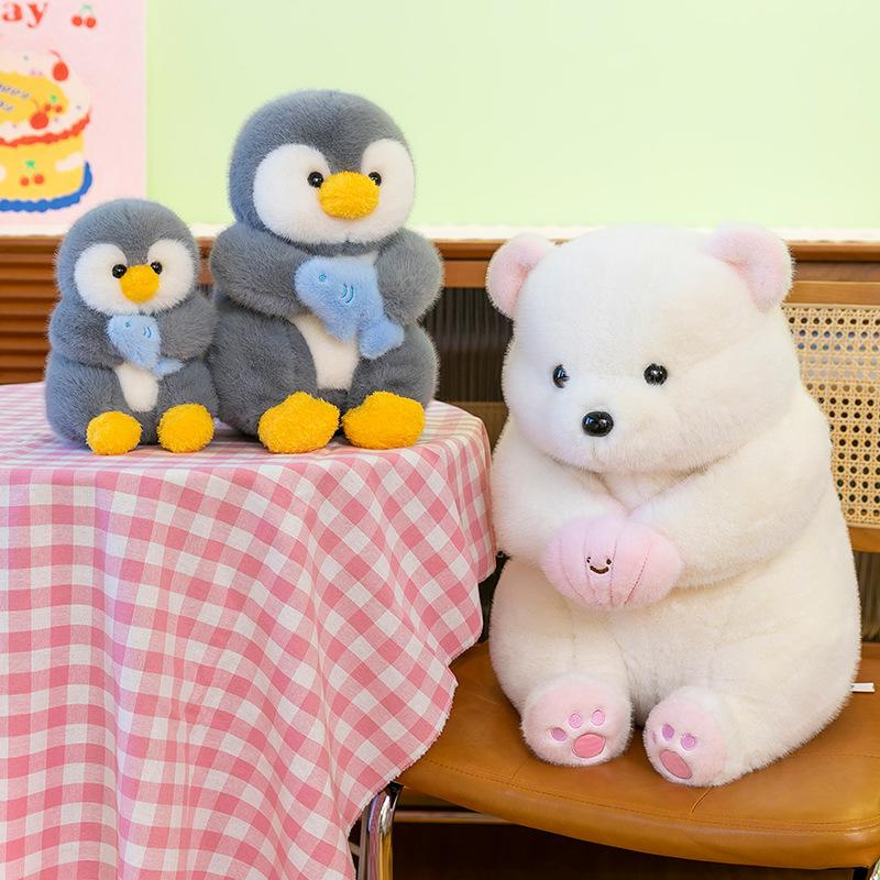 Soft and Cute Fish Penguin Baby Plush Toy Aquarium Souvenir Children Polar Bear Pillow Doll Machine