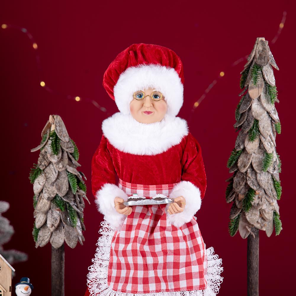 Christmas Baker Mrs. Claus Plush Ornament