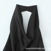 Women's Wholesale European and American Summer Sexy Halter Silk Satin Textured Neck Collar Mini Dress