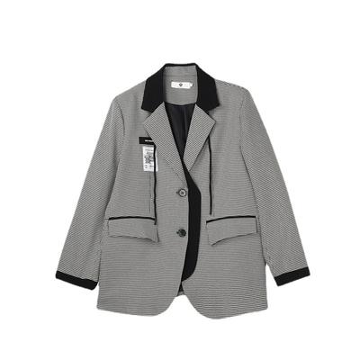 Blazer Damen Design Frühling Neu Koreanischer Stil Locker Hahnentritt Kleiner Anzug