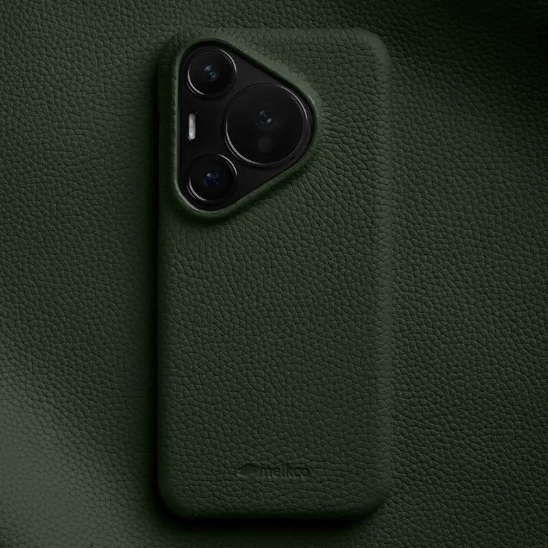 Melkco Plain Genuine Leather Case for Huawei Pura 70 80 Ultra Pura80 Pro Plus Luxury Cowhide Protective Hard Cover With Box Pura 70 оливковое зеленый