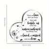 2D Flat Heart-shaped Acrylic Dandelions Desk Decor Plaque, Suitable for wall decoration, porch, room, villa, accents Home, Hallway, or Workplace - Rus