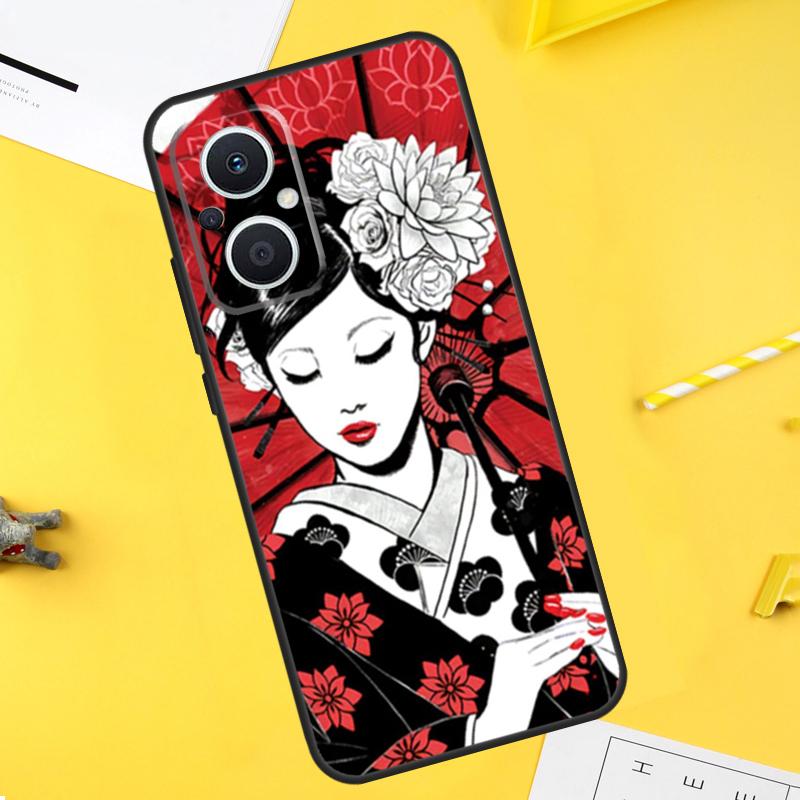 Japanische Kunst Kimono Tattoo Für OPPO Reno 10 11 12 13 14 Pro 7 8 Lite 8T 11F 12F 13F 14F OPPO Find X8 X5 X6 X9 Pro Hülle