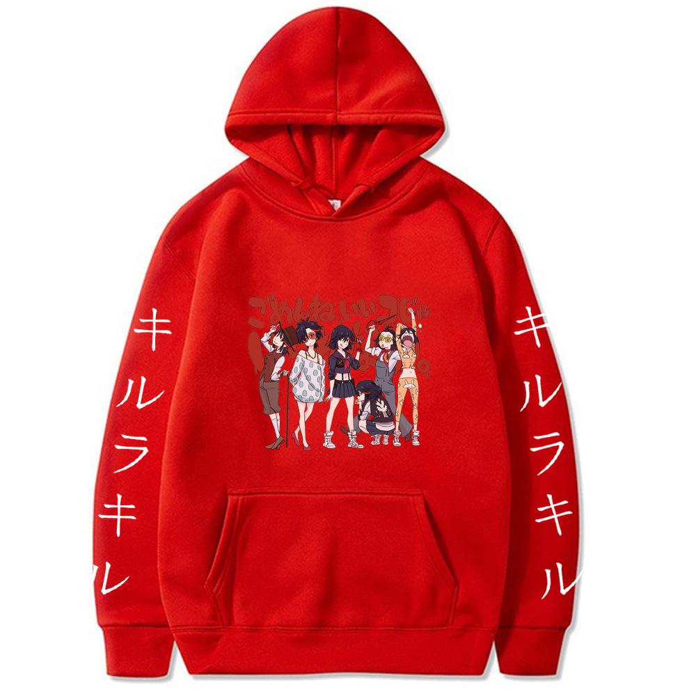 KILL La KILL Japanese Animation Hoodie Men Women Harajuku Pullover Street Wear Unisex Autumn Winter Plushed