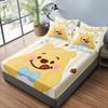 1 Cartoon Cute Bear Zai Pattern Digital Printed Frosted Fitted Sheet,Bedroom Printed Bed Cover,Bedding(No Pillowcase)