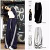 Women's High Waist Sweatpants Loose Wide Leg Track Pants Striped Panel Streetwear Casual Trousers Spring Daily Wear