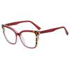 New Cat's Eye Fashion Glasses Frame, European and American Personalized Color Matching Anti-blue Light Frames, Large Frame Glasses for Women