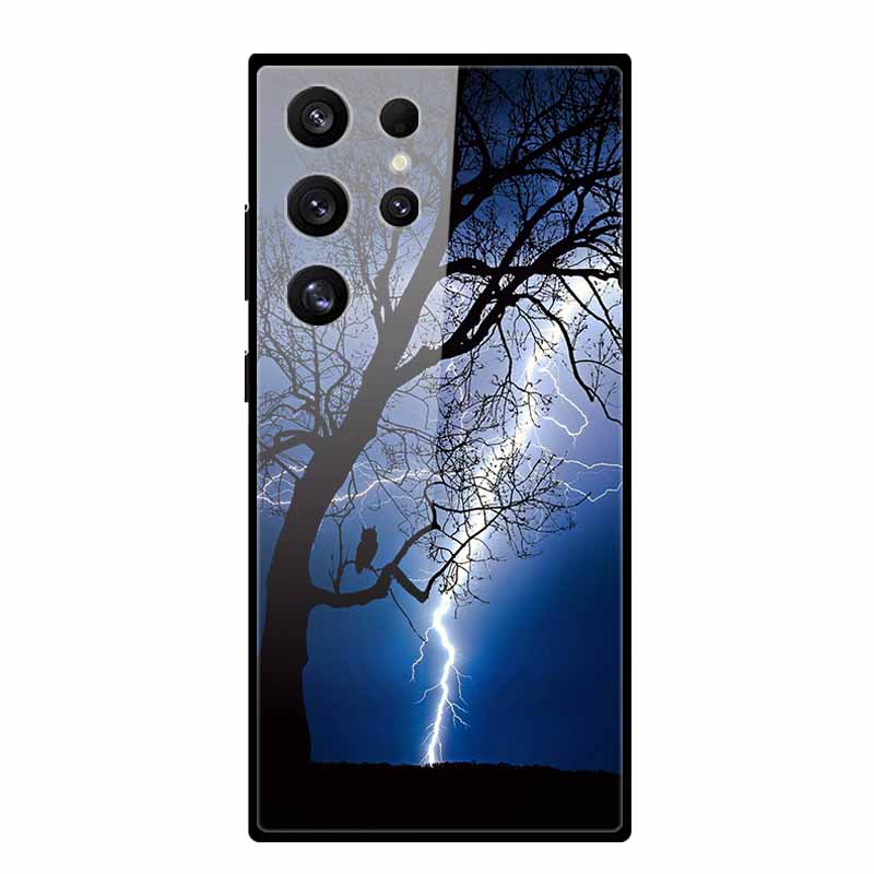 Tempered Glass Case For Samsung S25 Ultra Case Fashion Protect Hard Back Cover for Samusng S24 5G Cover Shockproof Coque S24Plus