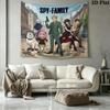 Spy Family Wall Tapestry Aesthetic Wall Hanging Printed Fabric Blanket Decorative Tapestries For Bedroom Living Room Home Decor