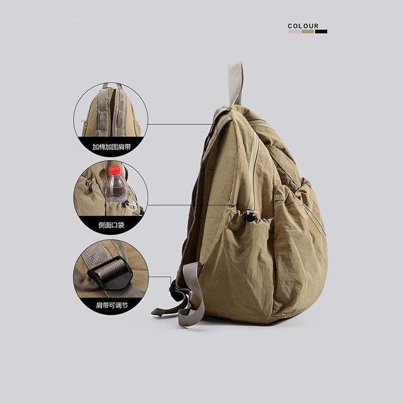 Travel lightweight men's backpack 2025 new Korean version casual waterproof backpack schoolbag female high school student