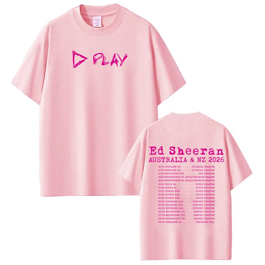 Ed Sheeran Loop Tour 2026 Magliette Stampa Double-sided Unisex Donna Magliette Harajuku Cotone Estetica Magliette Trendy Streetwear