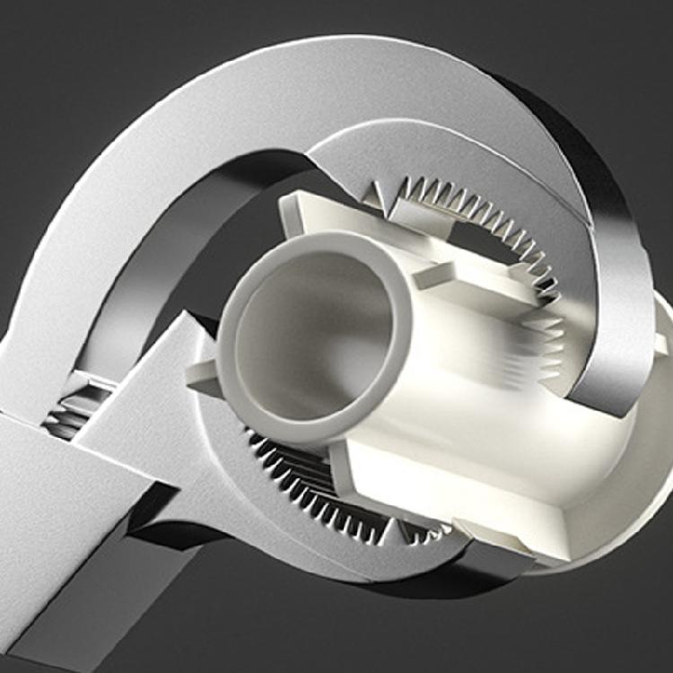 Adjustable Basin Wrench With Interchangeable Heads Faucet Repair Tool For Sink Installation with Nonslip Teeth Design