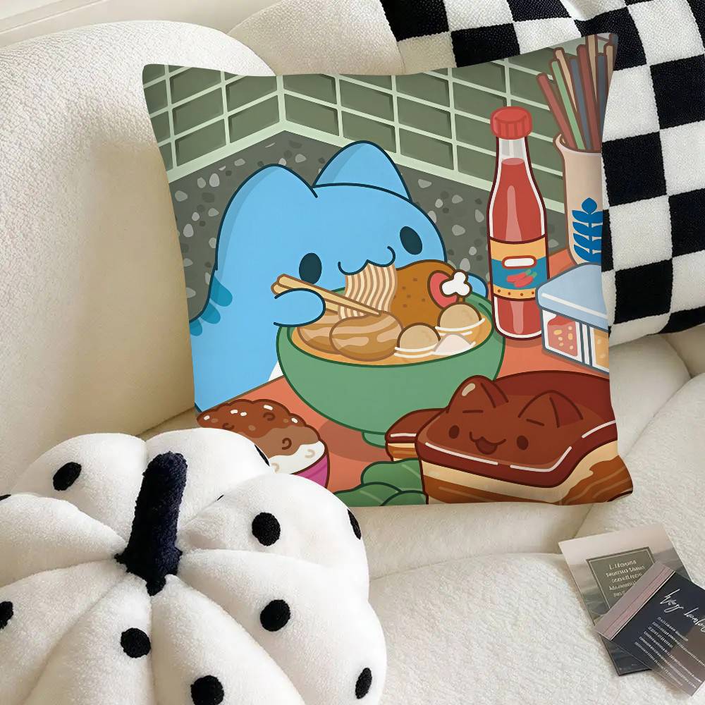 Bugcat Capoo Pillow Case Fashion Square Pillowcase Bedroom Sofa Room Ins Decoration Leisure