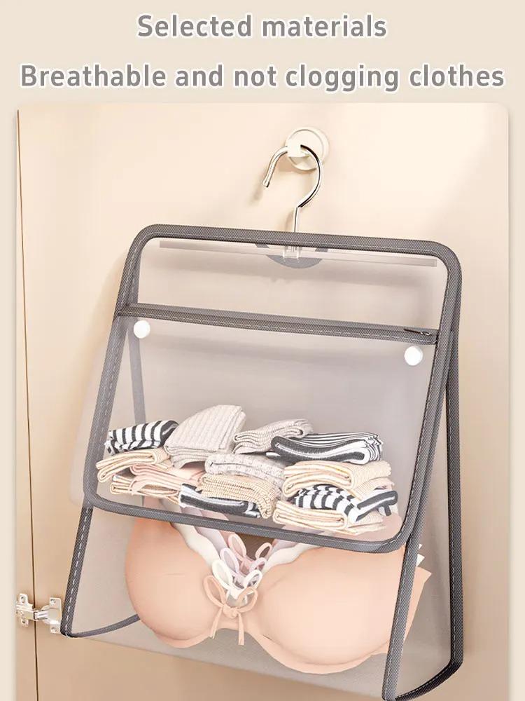 1 Stück Herbst und Winter Neue Unterwäsche und Socken Aufbewahrung Hängebeutel Hängendes Aufbewahrungsnetz Tasche Kleiderschrank Unterwäsche Aufbewahrungstasche