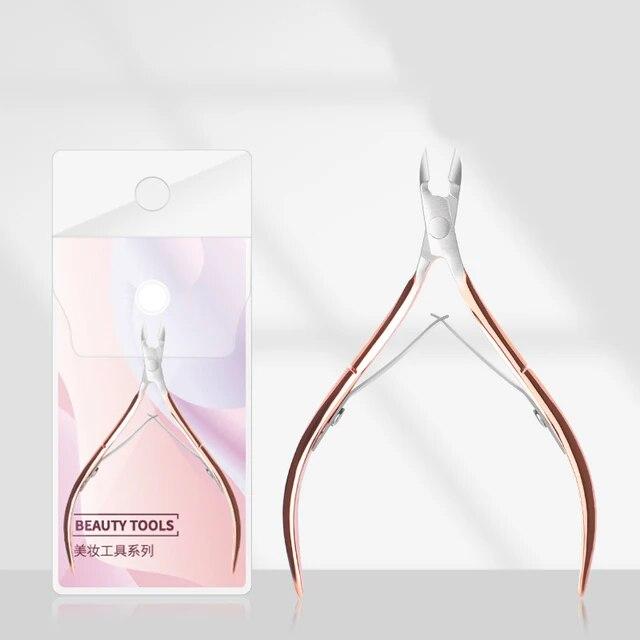 2/3/4Pcs Nail art Silber Häutchen Zange Schere Edelstahl Maniküre Zubehör Nagel Werkzeuge Set Abgestorbene haut Drücker Entferner