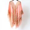 With Buckle Sunscreen Thin Large Scarf Breathable Seaside Vacation Cloak  for Mom