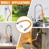 Spritzschutz-Wasserhahn-Verlängerung für die Küche, universeller, um 360 ° drehbarer, flexibler Schlauch, Wasserhahnrohr für Badezimmerwaschbecken