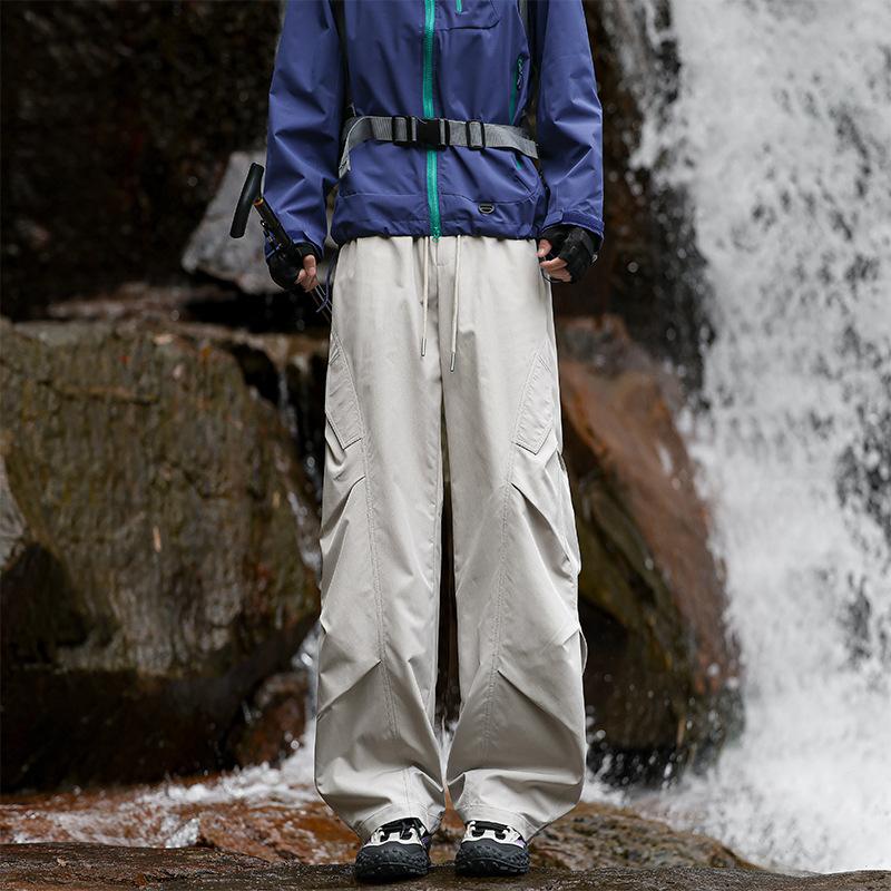 Autumn new trendy brand men's charging mountaineering pants sports and leisure outdoor pleated overalls men's one piece shop