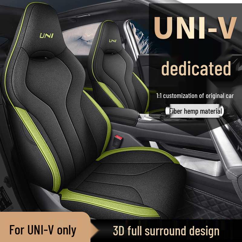 All-Season Breathable Linen Seat Covers for Changan Uni-V 2023-2025, Full Coverage Cushions