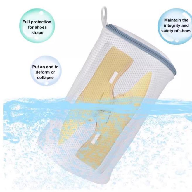 2 bucăți geantă pentru mașină de spălat pantofi, geantă de spălat pantofi uscător ușă plasă pentru încălțăminte pentru delicate dresuri șosete sutiene