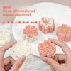 New Mid-Autumn Festival Mooncake Mold, Three-dimensional Cherry Blossom Hand-pressed Home Ice Skin Baking Mold