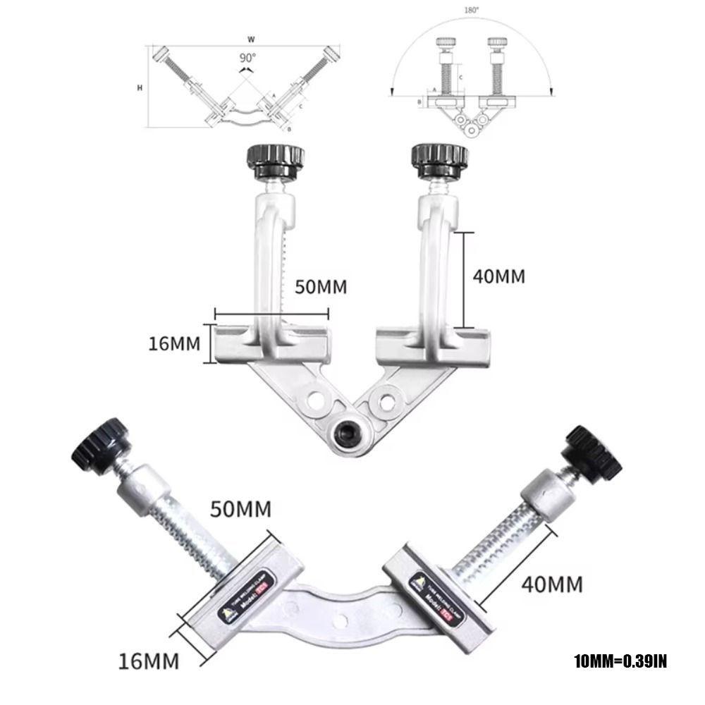 Square Tube Angle Clamp Holder Stainless Steel Multi Angle Artifact Tool Welding Clamp  Auxiliary