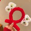 Chinese Style New Year Hair Hoop Plush Cartoon Headband Cute Snake Year Hairband  Gift