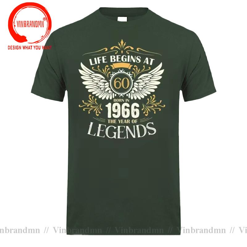Life Begins At 60 1966 The Year Of Legends Birthday T Shirt Unisex Fashion Trendy Casual Clothing Stylish Tops Tee Shirt Leisure