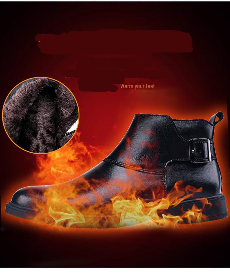 Herren-Martinstiefel aus echtem Leder – große Größen 45–48, seitlicher Reißverschluss, Chelsea- und kurze weiße Varianten für Herbst und Winter