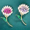 Vintage Crystal Flower Brooches Pearl Brooch Pin Wedding Jewelry Gifts Party