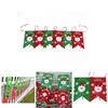 Christmas Santa Claus Pattern Flag Garland With Creative Design For Holiday Party Decorations