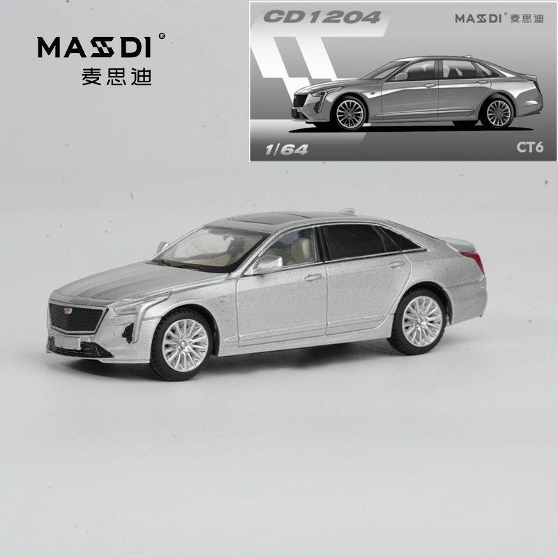 In Stock 1:64 Masdi Cadillac Ct6 Sedan Alloy Miniature Diecast Static State Small Scale Model Collection Cadillac Custom Toy