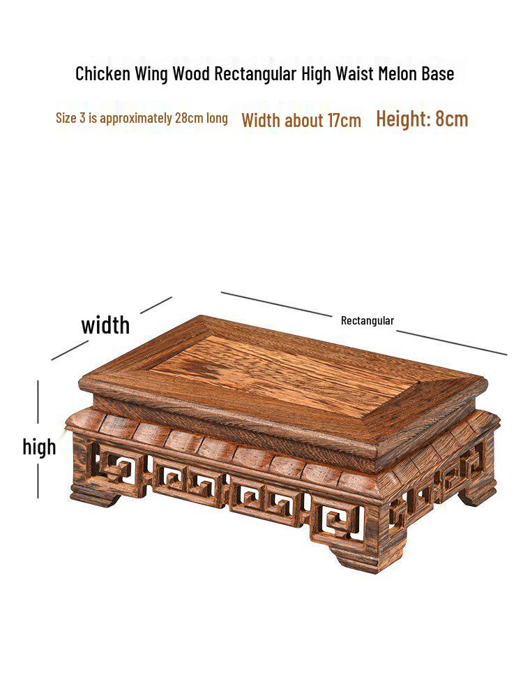 Massivholz-Displaybasis für Flügelhandwerk, Vase, Bonsai, Buddha-Statue oder Teekanne